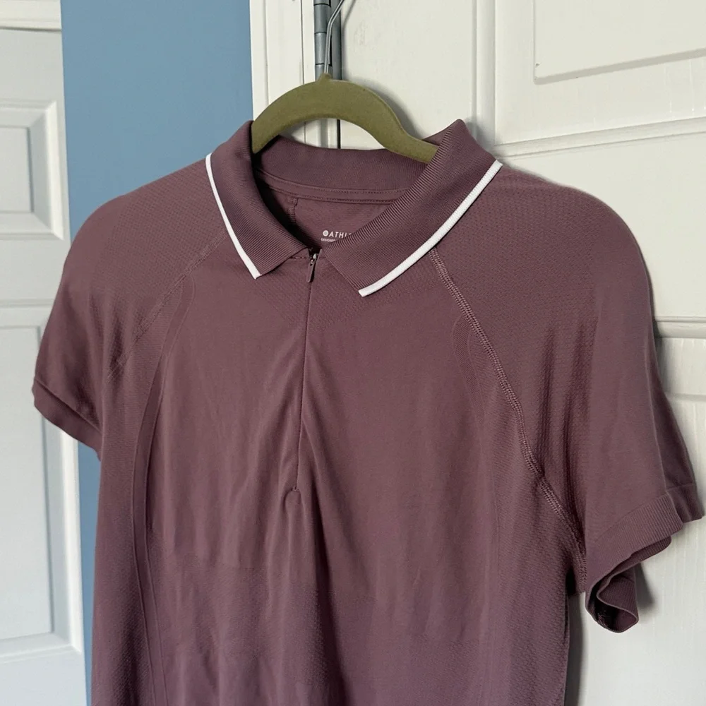 EUC Athleta Momentum Polo Tee L - Picture 4 of 7